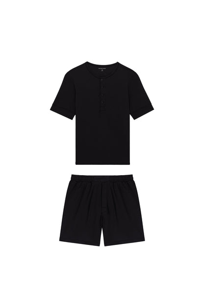 Premium Pyjama Henley Short Set