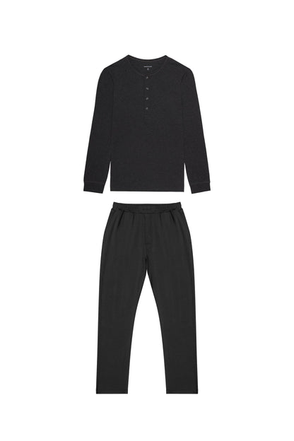 Premium Pyjama Long Sleeve Henley Set