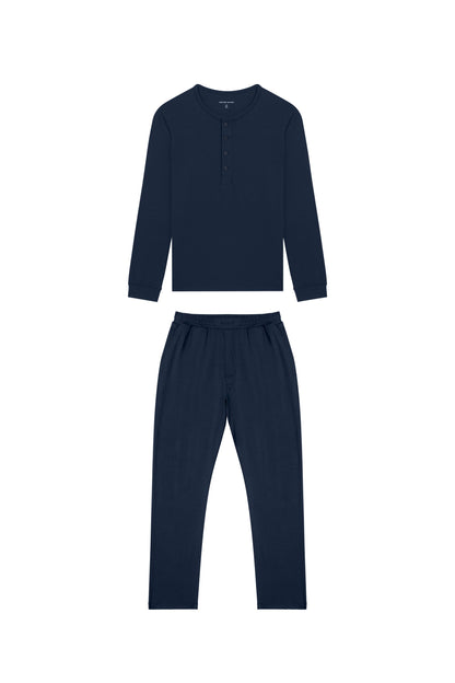 Premium Pyjama Long Sleeve Henley Set