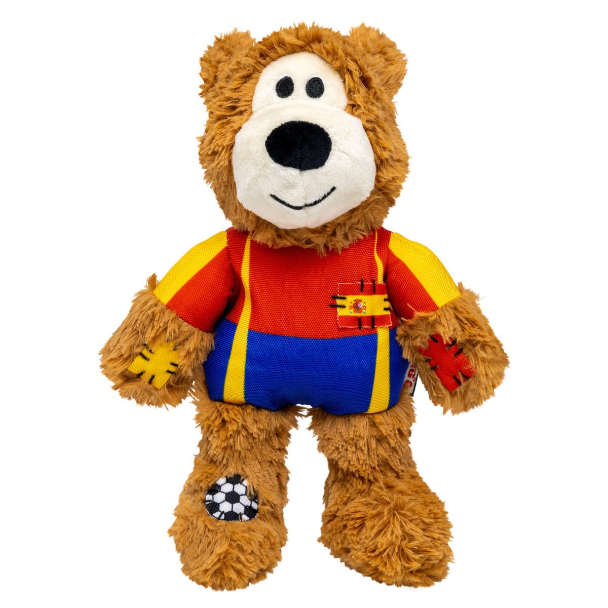 Kong Wild Knots Urso Espanha — Brinquedo de Pelúcia com Corda para Cães de Mordida Leve a Moderada