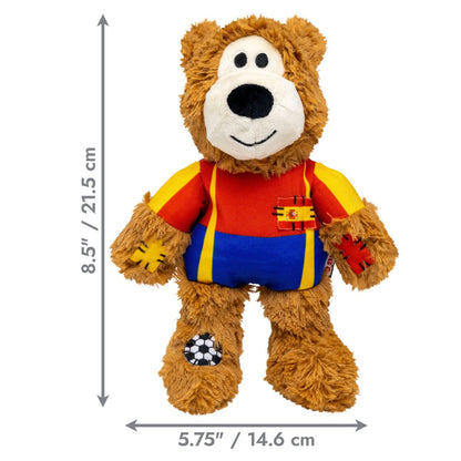 Kong Wild Knots Urso Espanha — Brinquedo de Pelúcia com Corda para Cães de Mordida Leve a Moderada
