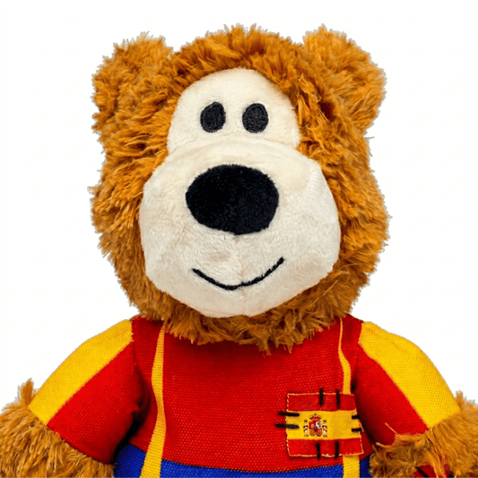 Kong Wild Knots Urso Espanha — Brinquedo de Pelúcia com Corda para Cães de Mordida Leve a Moderada