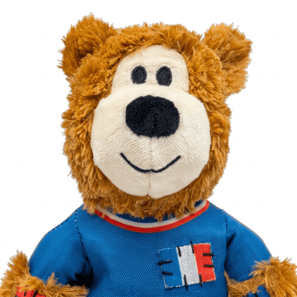 Kong Wild Knots Urso França — Brinquedo de Pelúcia com Corda para Cães de Mordida Leve a Moderada
