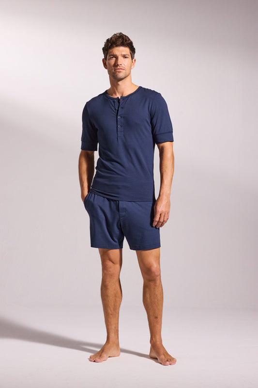 Premium Pyjama Henley Short Set