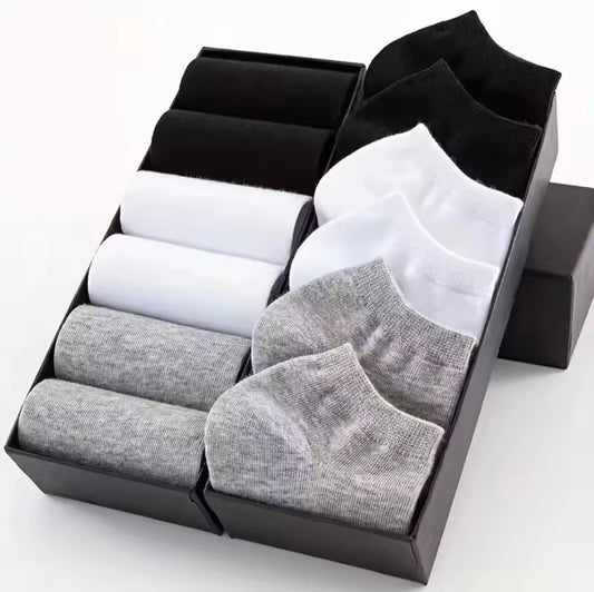 Cotton Low Cut Socks - 3 Pairs Box
